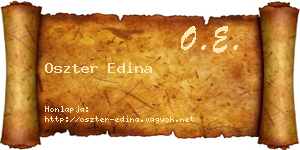 Oszter Edina névjegykártya